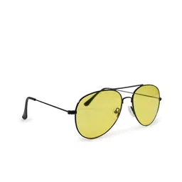 REDEX Men Yellow Lens & Black Aviator Sunglasses with-image-1