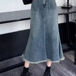 StyleCast x Revolte Women Flared Slash Knee Jeans-image-42