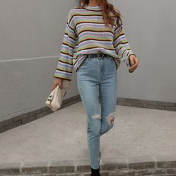 Oh Rare Women Striped Pullover-image-82