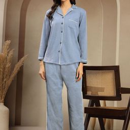 FABINALIV Women Lapel Collar Night suit-picture-50