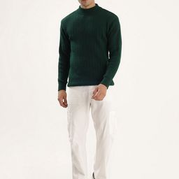 Kveto style redefined Ribbed High Neck Pullover-image-12
