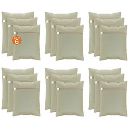 Kuber Industries Beige 18 Pieces Reusable Rectangular Durable Laundry Bags With Zipper-88