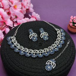 VATSALYA creation Women BlueJewellery Set-image-60