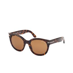 Tom Ford Men Round Sunglasses with UV Protected Lens FT1114 54 52E-Brown-image-41