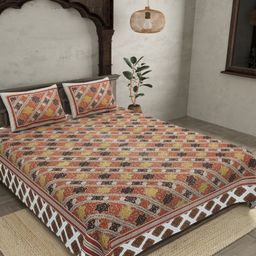 BED-SHEET.COM Multicoloured Floral 180 TC King Bedsheet with 2 Pillow Covers-2.74m x 2.28m-image-97