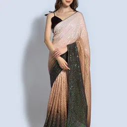 Moda Rapido Embellished Sequinned Organza Saree-image-64