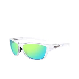 PIRASO Unisex Sports Sunglasses with Polarised Lens 1356 WHITE GREEN MERCURY-8