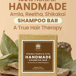 Kaaya Natural Set Of 2 Shikakai, Reetha & Amla Handmade Shampoo Bar- 100 g Each image 2