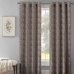 Aura Coffee Brown & Taupe Set of 2 Room Darkening Long Door Curtain-8