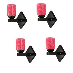 1ST TIME Pink & White Solid Glass Traditional Cylinder Wall Lamps Wall Lamps-picture-48