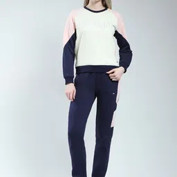 Monte Carlo Women Typographic Printed Round Neck Mid-Rise Tracksuit-image-33