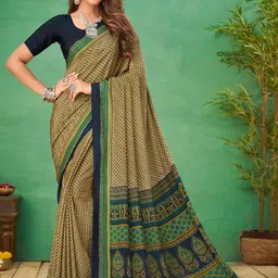Anouk Rustic Batik Poly Crepe Bagru Saree-image-71