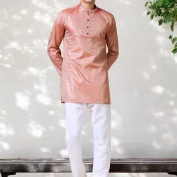TATTVA Men Striped Thread Work Kurta-picture-34