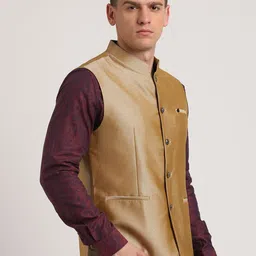 Turtle Printed Nehru Jacket image 3