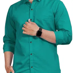 SQS Men Turquoise Blue Shirts-picture-19