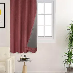 Saral Home Maroon Room Darkening Window Curtain-image-16