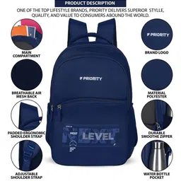 Priority Unisex  Printed College Backpack image 5