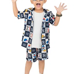 NEW GEN Boys Printed Short Sleeves Shirt With T-Shirt And Shorts-image-53