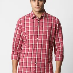 Van Heusen Sport Slim Fit Checked Spread Collar Casual Shirt-image-33