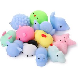 CHOCOZONE Pack Of 25 Squishies Animals Stress Squeeze Toys-3