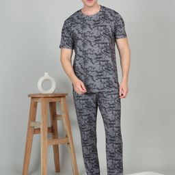 Sweet Dreams Men Abstract Printed Night suit-picture-14