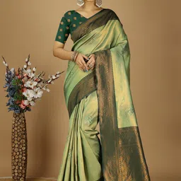 HERE&NOW Woven Design Zari Art Silk Banarasi Saree-picture-20