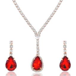 Missmister Gold-Plated Necklace and Earrings-image-62