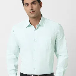 Van Heusen Spread Collar Full Sleeves Opaque Regular Fit Formal Shirt-image-84