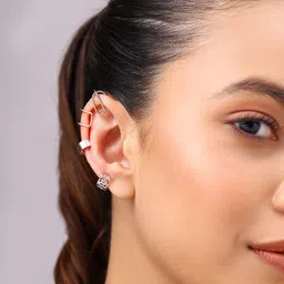 Priyaasi Set of 6 Silver-Plated Contemporary Studs-93