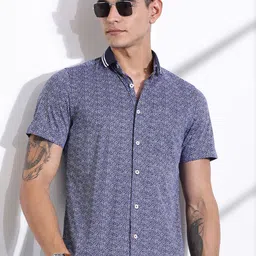 Thomas Scott Men Classic Slim Fit Opaque Printed Casual Shirt-image-70