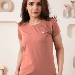 Larqi Pure Cotton Round Neck T-shirt-picture-35