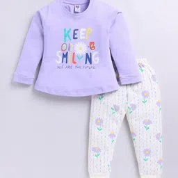 Nottie Planet Girls Printed T-shirt with Trousers-image-39