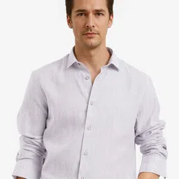 RARE RABBIT Men Comfort Spread Collar Solid Casual Shirt-image-89