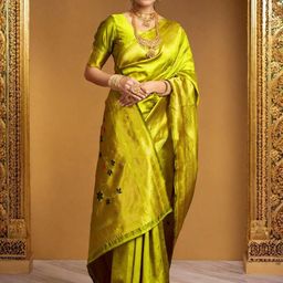DWIJA FASHION Woven Design Zari Paithani Saree-image-85