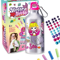 Tinker Squad Silver-Toned & Yellow Single Aluminium Printed Water Bottle-17