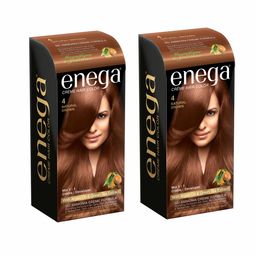 Enega Set Of 2 No Ammonia Creme Hair Color With Argan Oil- 150ml Each- Brown-6
