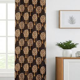 Lunar Days Brown Room Darkening Long Door Curtain-image-42