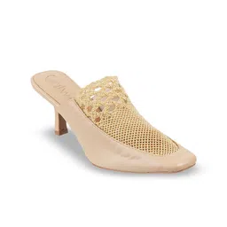 Catwalk Textured Slim Heeled Pumps with Laser Cuts-image-15