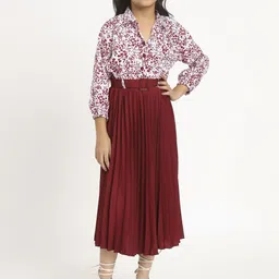 OTABU Ethnic Motifs Print A-Line Midi Dress-51