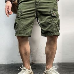KPOP Men Regular Fit Mid-Rise Shorts-image-70