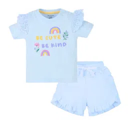 My Milestones Girls Printed T-shirt with Shorts-image-45