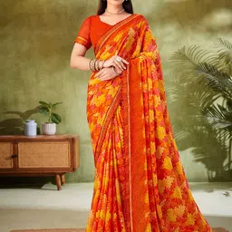 DIVASTRI Pure Chiffon Saree-image-0