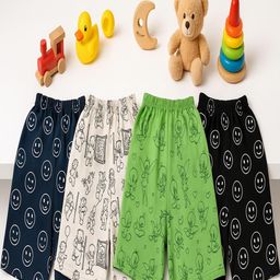 CORTICA Unisex Kids Pack Of 4 Shorts-image-65