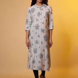 AURELIA Women Floral Printed Thread Work Kurta-28