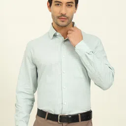JADE BLUE Men Opaque Checked Formal Shirt-image-30