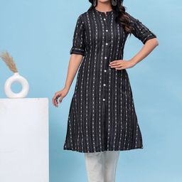 HEARTLOOM Women Regular Pure Cotton Kurta with Trousers-image-28