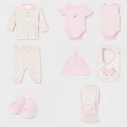 Juniors by Lifestyle Infant Girls 8-Pcs Pure Cotton Baby Apparel Gift Set-picture-32