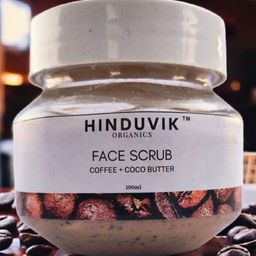 HINDUVIK Organic Coffee Face Scrub With Ground Coffee & Cocoa Butter - 100 ml-11