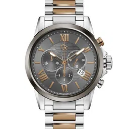 GC Men Brass Dial & Stainless Steel Bracelet Style Straps Analogue Watch Y08015G5MM-image-91