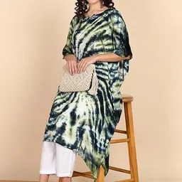 CORSICA Women Abstract Printed Extended Sleeves Kaftan Kurta-picture-6